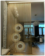 Реечная перегородка из Дуба 40х60мм