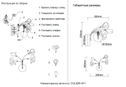 Бра Crystal Lux COLIBRI AP1 GOLD