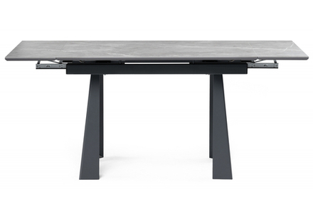 Обеденный стол Woodville Бэйнбрук 120х80х76 серый мрамор, графит