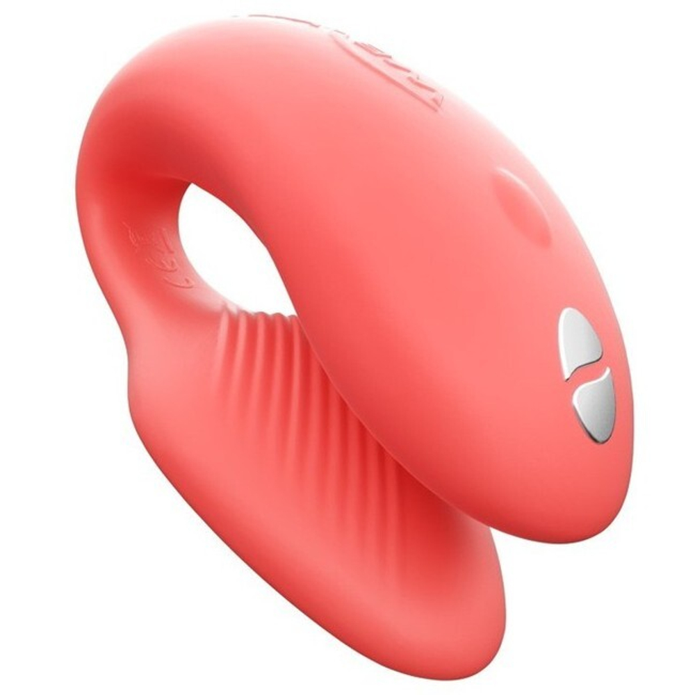 Сенсорный вибромассажер для пар We-Vibe Chorus Crave Coral (Цвет: красный)