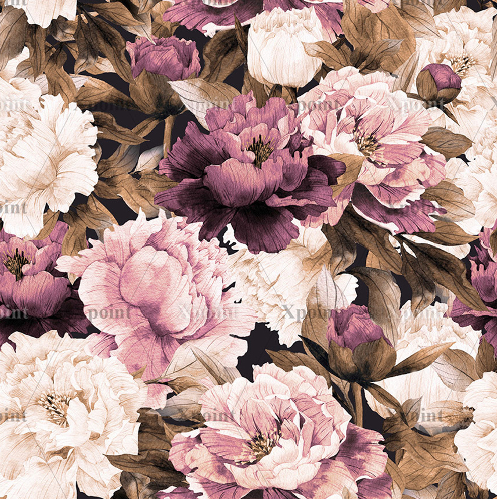 Микровелюр Xpoint 0076.02 Цветы