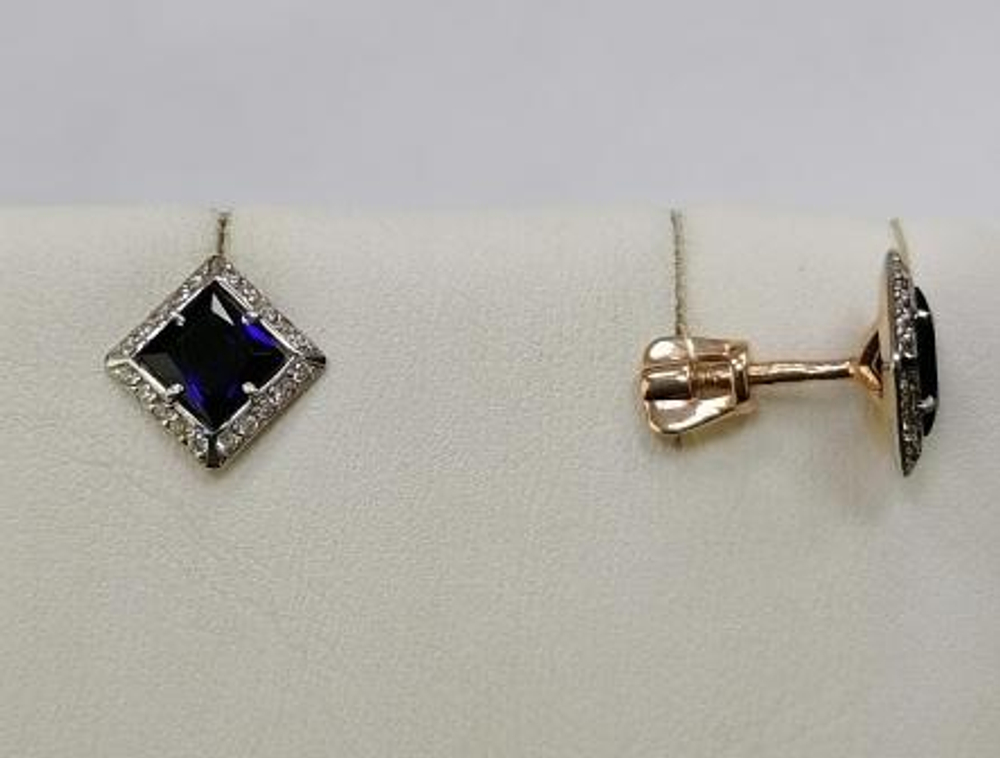 Серьги из золота с сапфирами