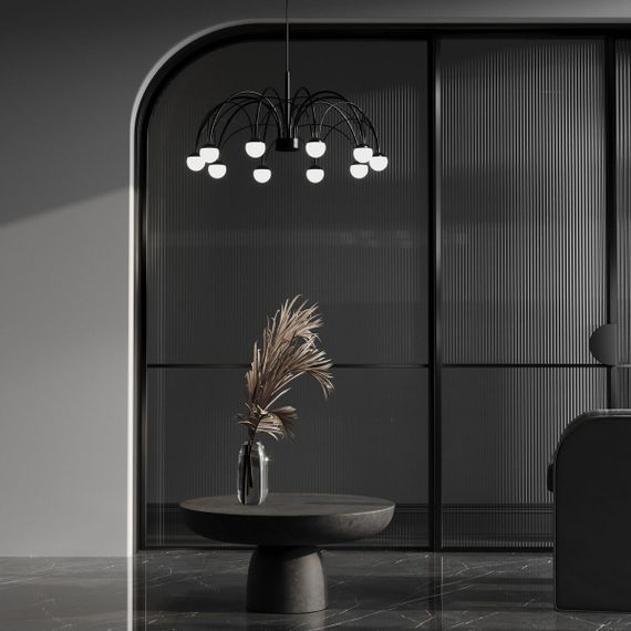 Подвесная светодиодная люстра Eurosvet Ragno 90034/10 LED черный