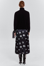 Юбка прямая с бантами