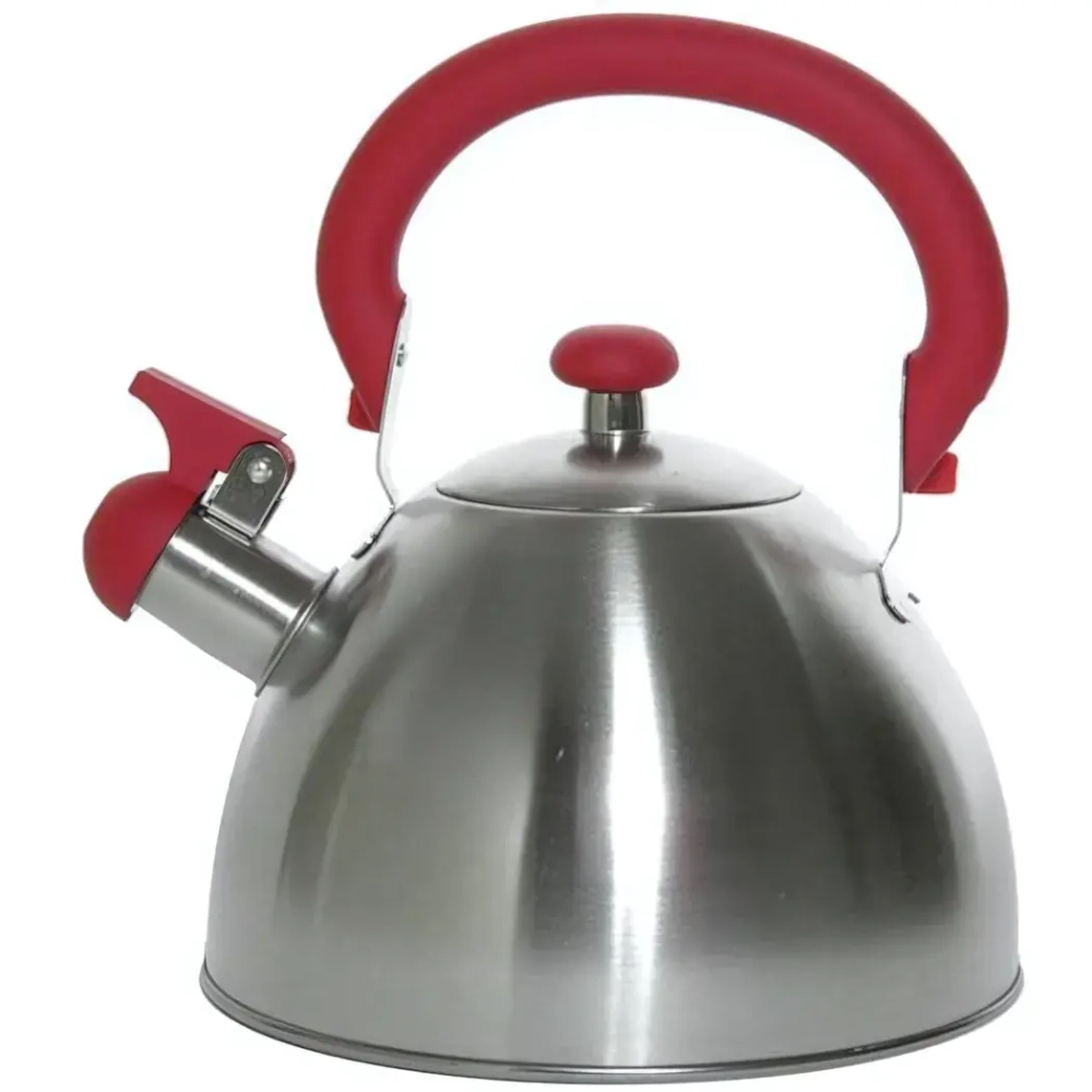 Чайник из нержавеющей стали 2,5л индукционное дно, красный Катунь КТ-129
