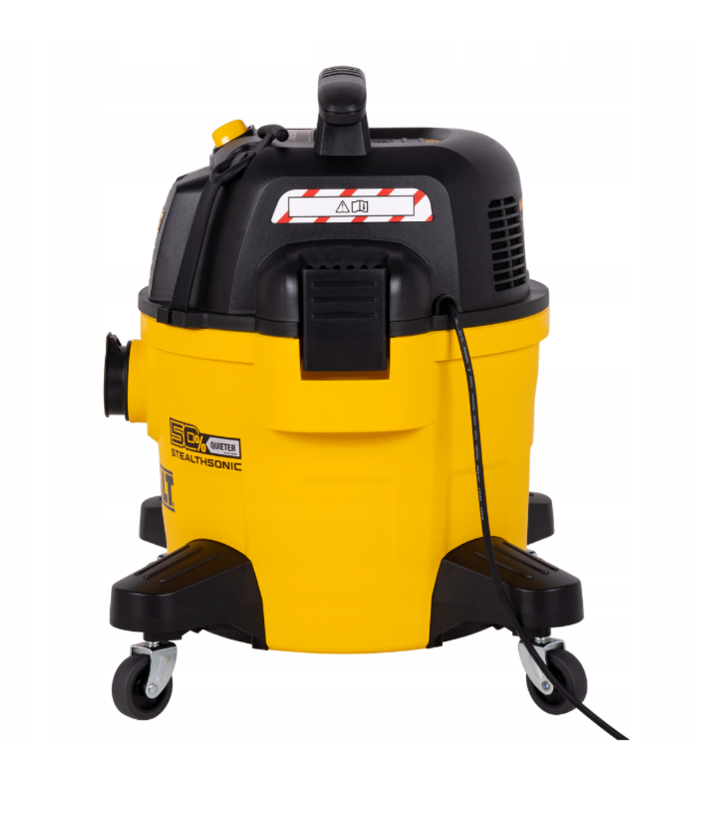 Промышленный пылесос DEWALT DXV23, 800Вт, 23л, супертихий, с функцией сбора жидкости