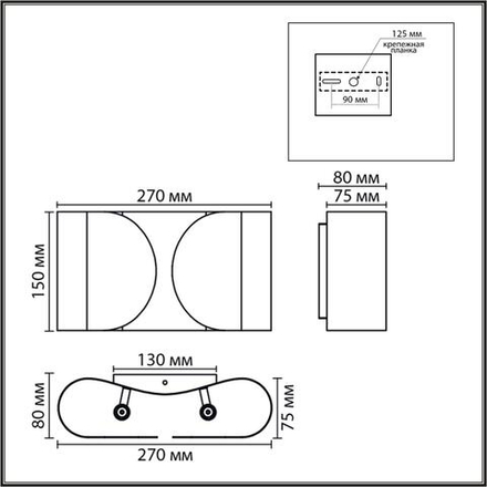 8390/2W MODERNI LN26 417 золото, металл Бра G9 2*20W 220V OLVE