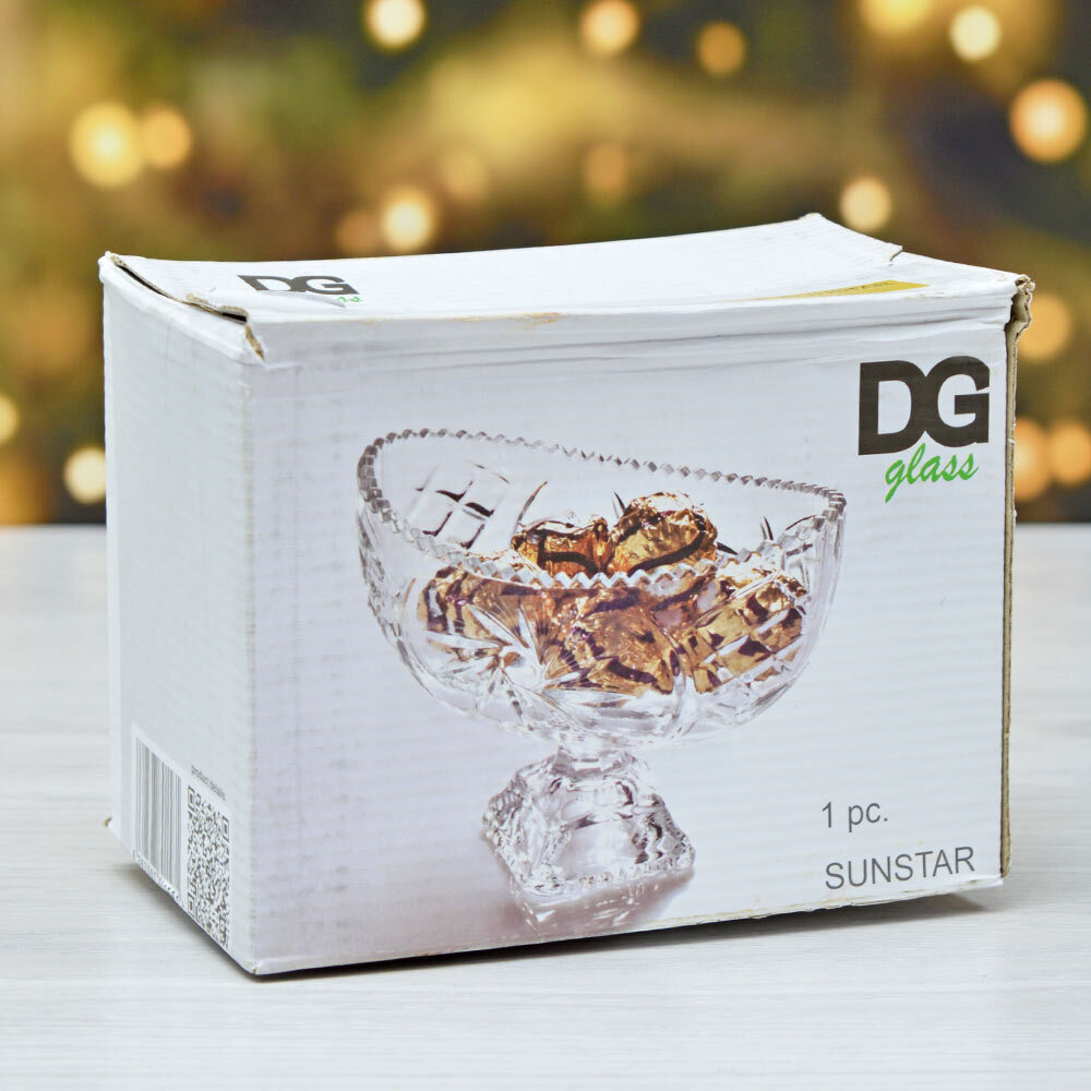 Ваза для конфет на ножке 330мл 11см "Sunstar"