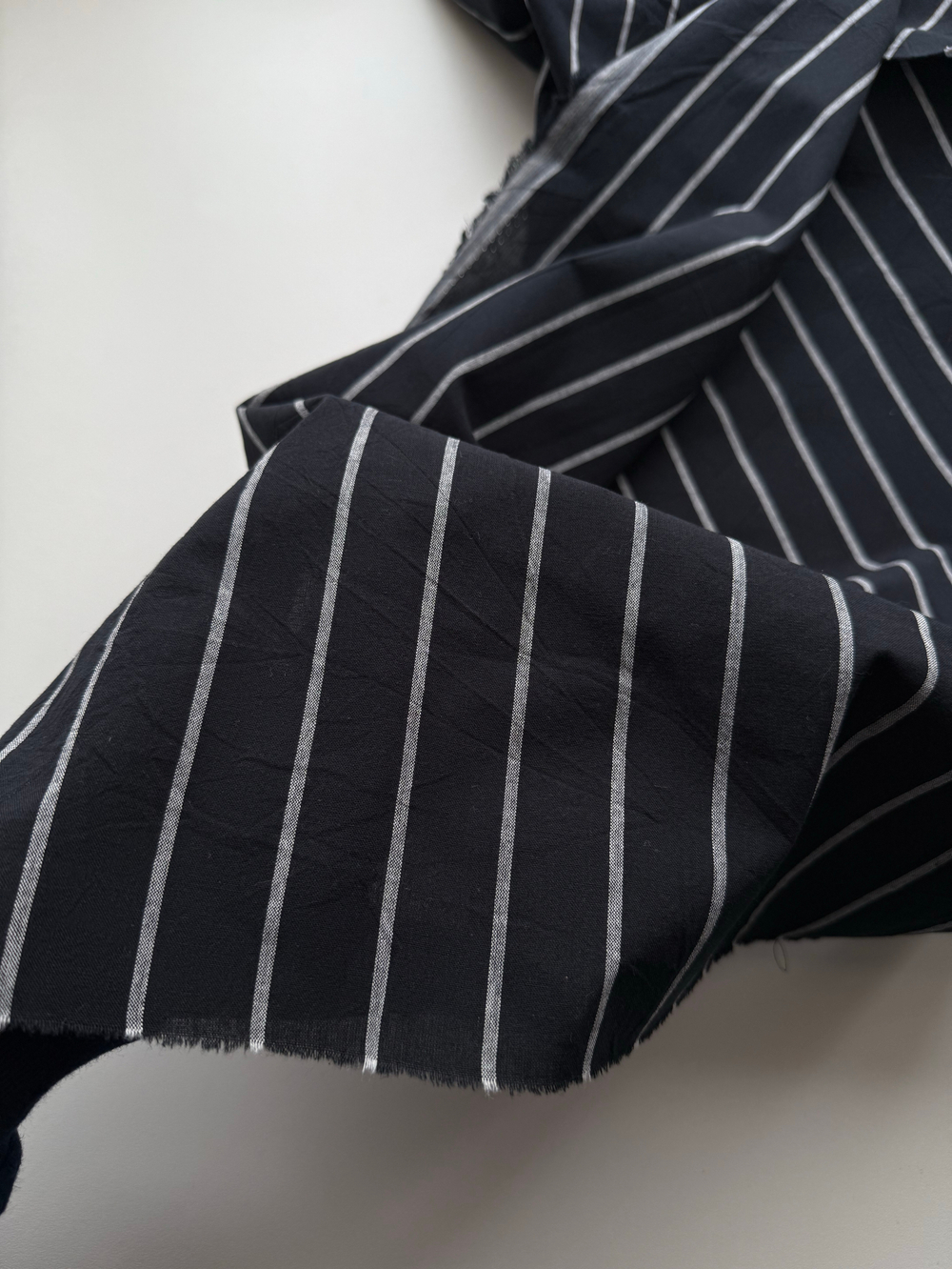 Вареный хлопок 250см. Вертикаль Черная