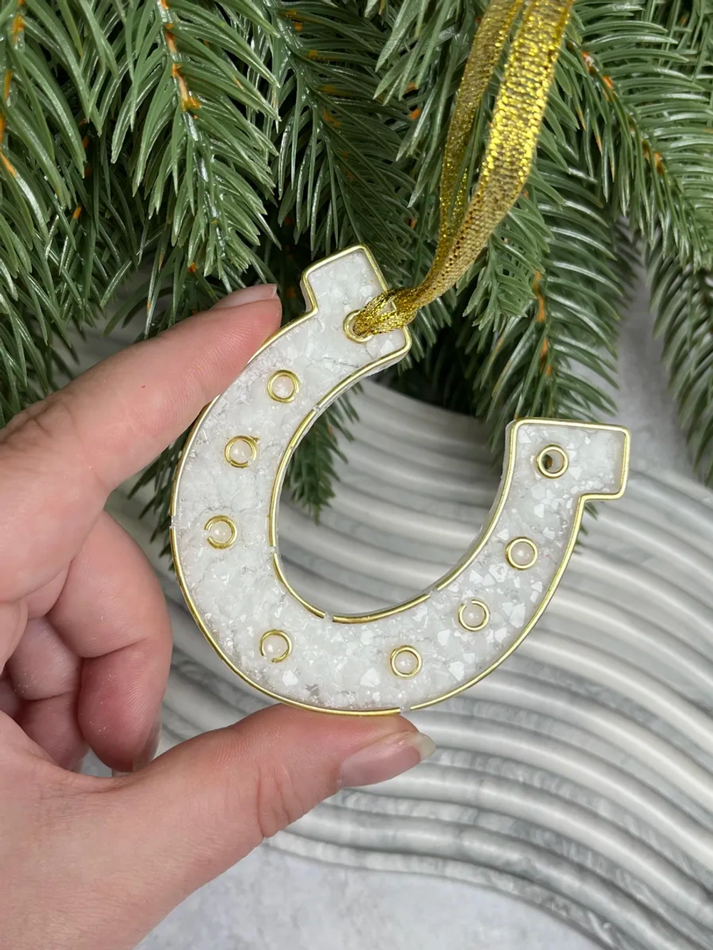 Новогодняя елочная игрушка Подкова