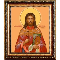 Платон Горных, священномученик пресвитер. Икона на холсте.