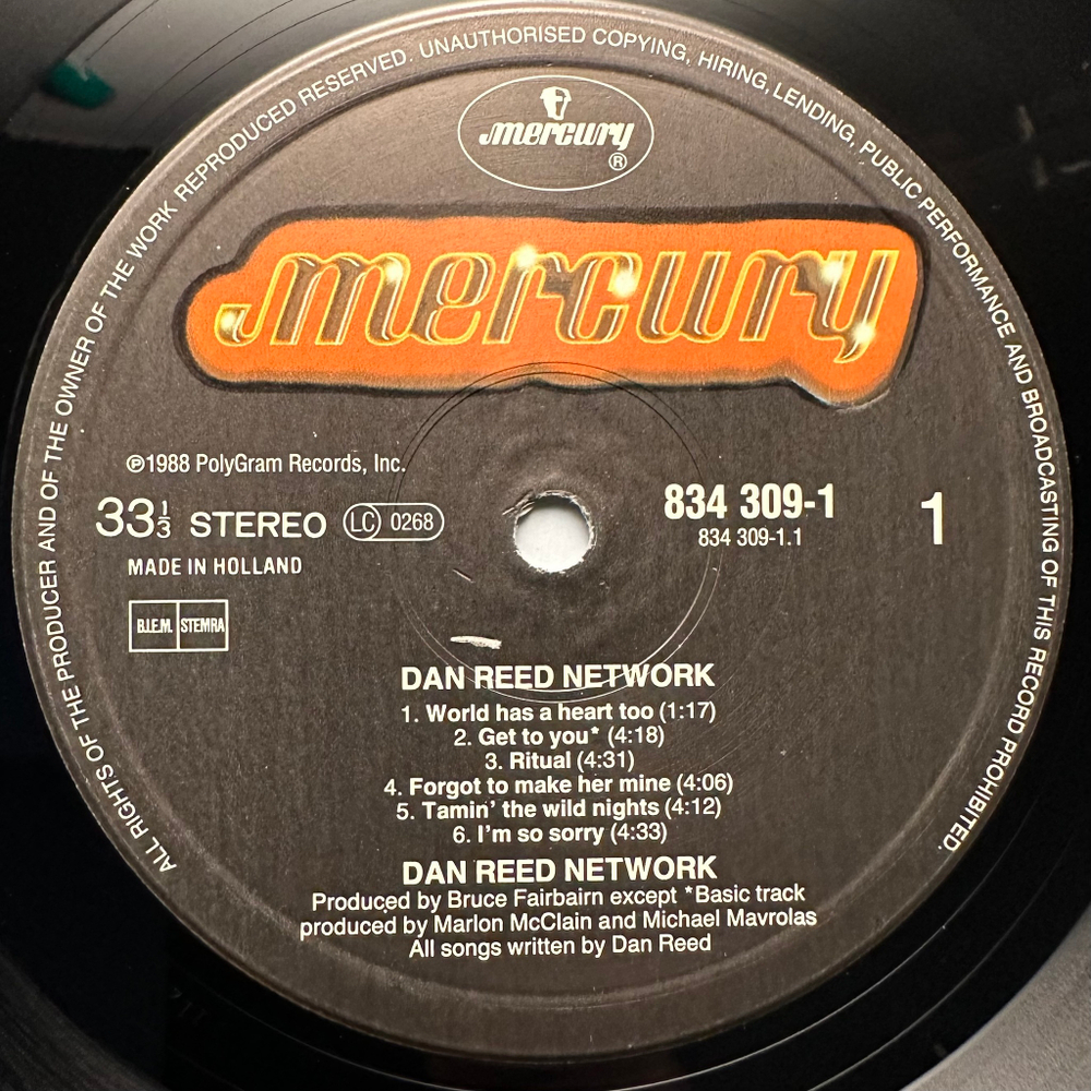 Dan Reed Network - Dan Reed Network (Голландия 1988г.)