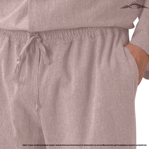 Вареный (стираный) хлопок, цв.Пыльно-розовый меланж (15-1607 ст)