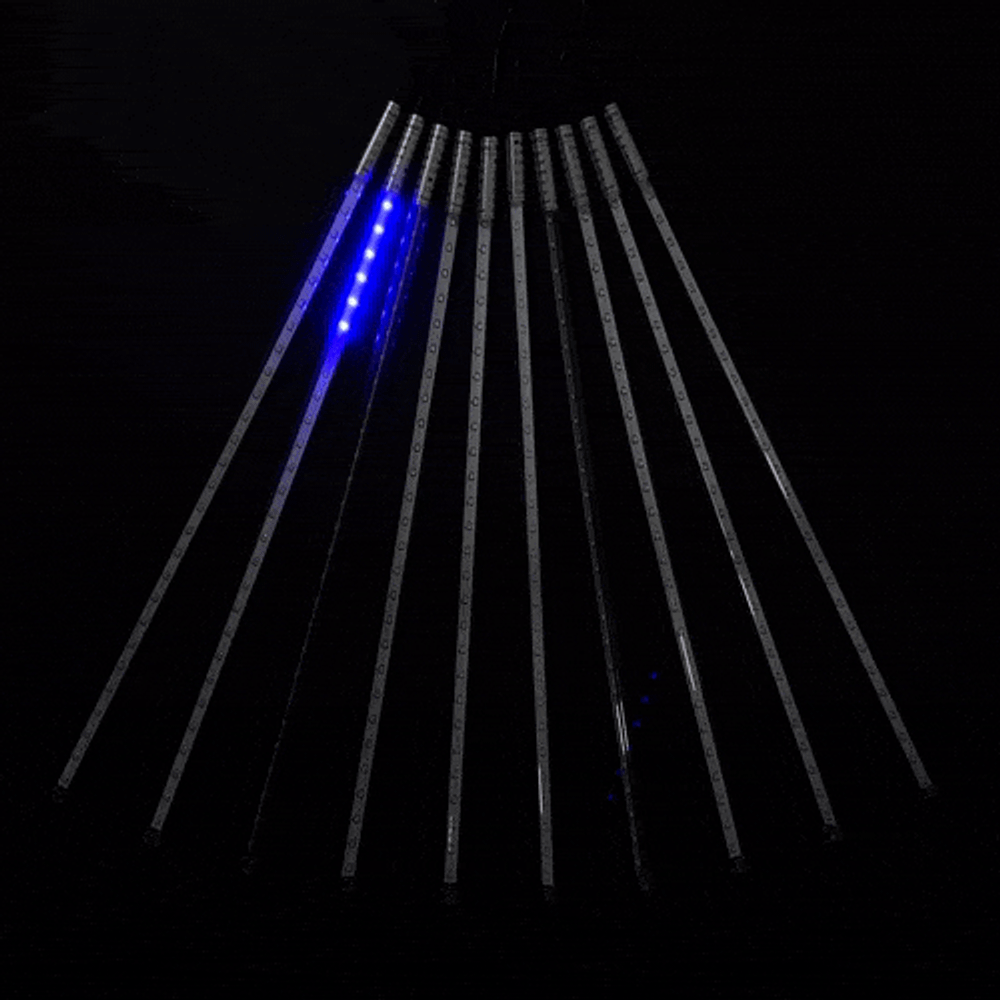 Гирлянда Тающие сосульки 10*0.5 м., 24V., 600 синих LED ламп, коннектор, черный ПВХ, LTC (CCL600-10-1B)