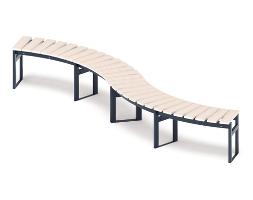 Скамья Модульная радиальная (беленый дуб) МФ 42.01.20-01 (под анкера)
