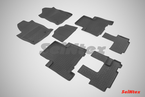 Резиновые коврики с высоким бортом для Haval H9 (3 ряда) 2015-н.в., Seintex.86582