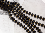 Бусины из черного агата 10х7мм, рондель (10 шт)