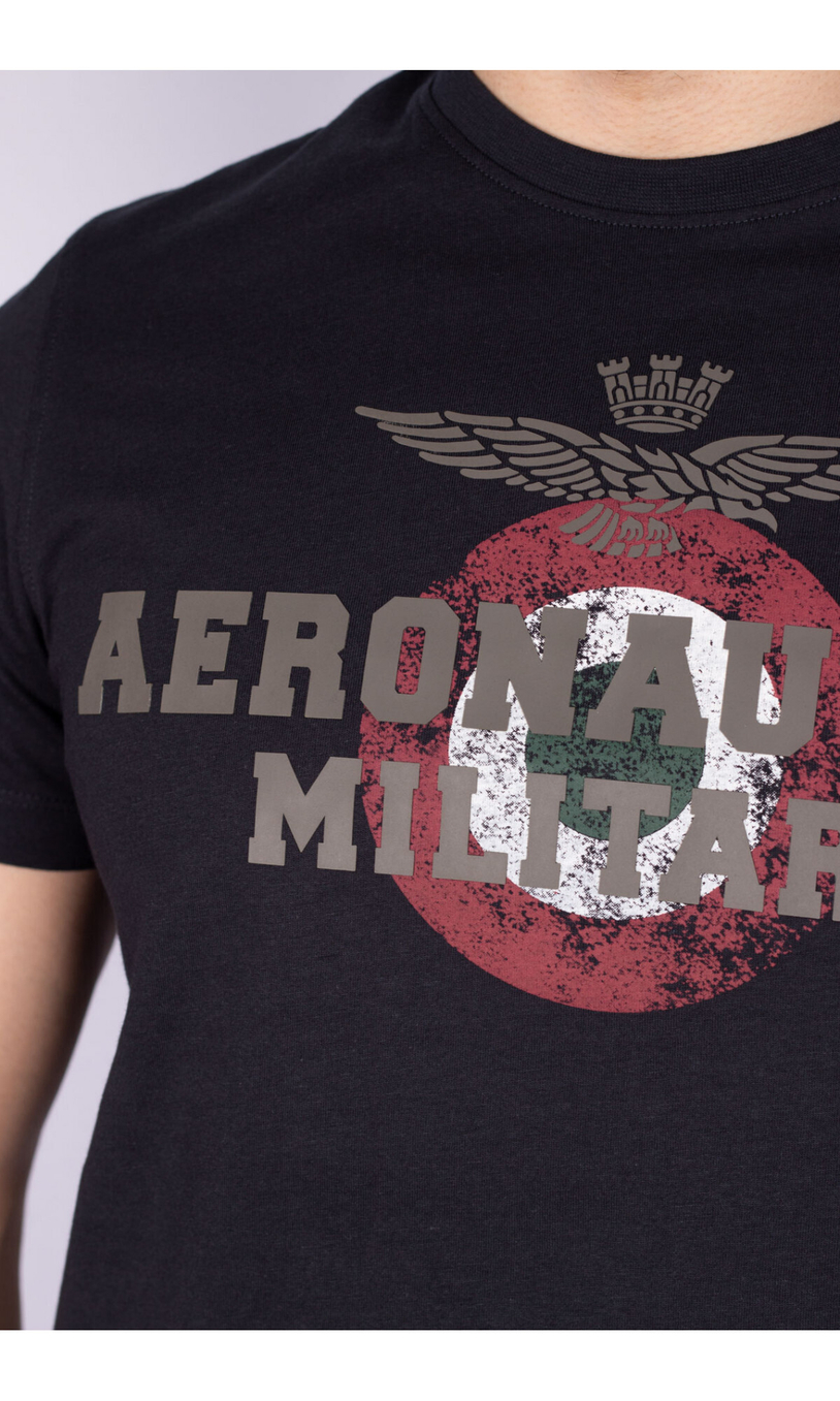 Футболка синяя AERONAUTICA MILITARE