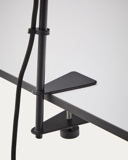 Настольная лампа Jula с зажимом из черного металла