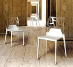 Стул пластиковый Papatya Ego-Rock, белый, прозрачный