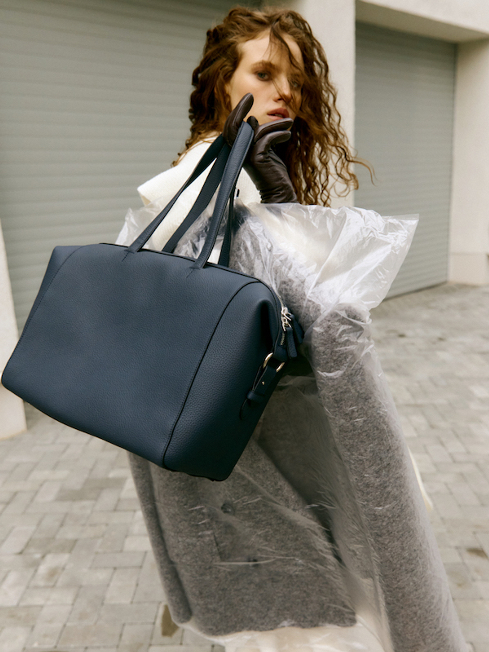 Сумка TOWER M темно-синего цвета флотер