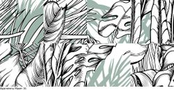 Тропический эскиз 400x250 см