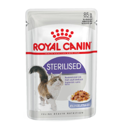 Royal Canin Sterilised 85 г желе - консервы (пауч) для стерилизованных кошек (кусочки)