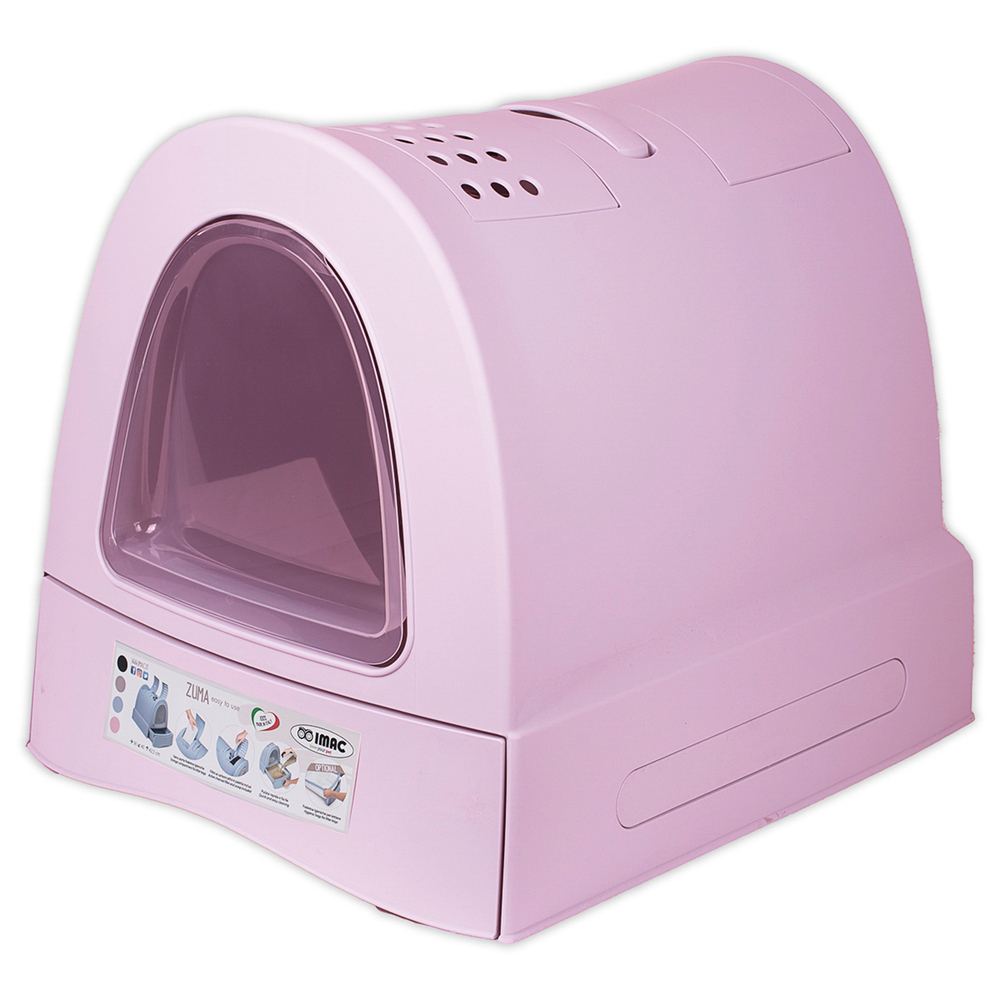 IMAC био-туалет для кошек ZUMA 40х56х42,5h см розовый