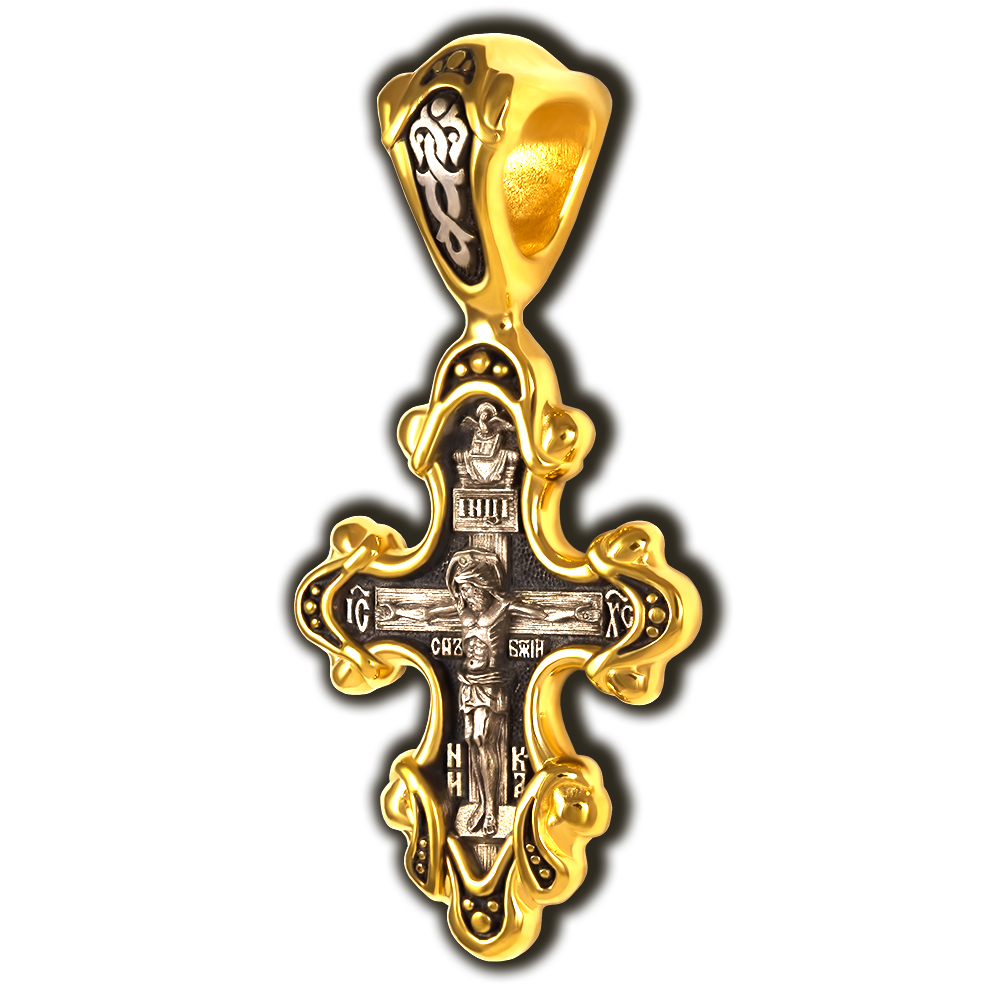 Крестик с Распятием и св. Димитрием.