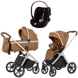 Коляска Carrello Vector CRL-6550 и автокресло Cybex Cloud G i-Size Moon Black Plus 3 в 1 Coral Beige