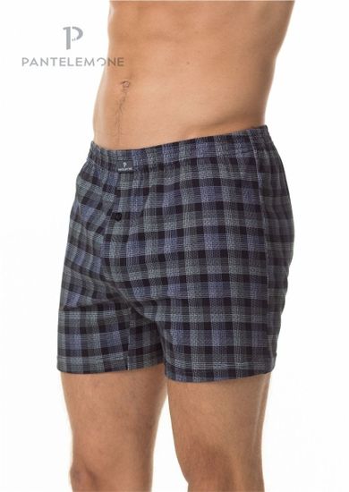 Трусы мужские семейные Pantelemone PMB-423, клетка сине-зеленая