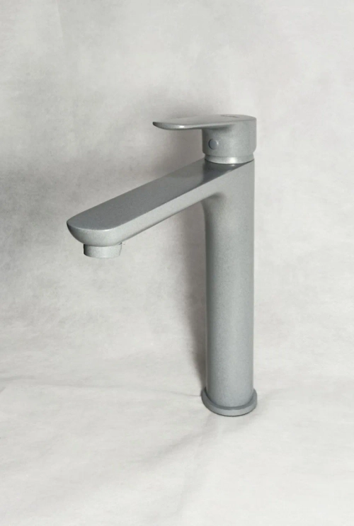 Смеситель Sanday умывальник,латунь,серый,картридж D35,гайка 34916-09