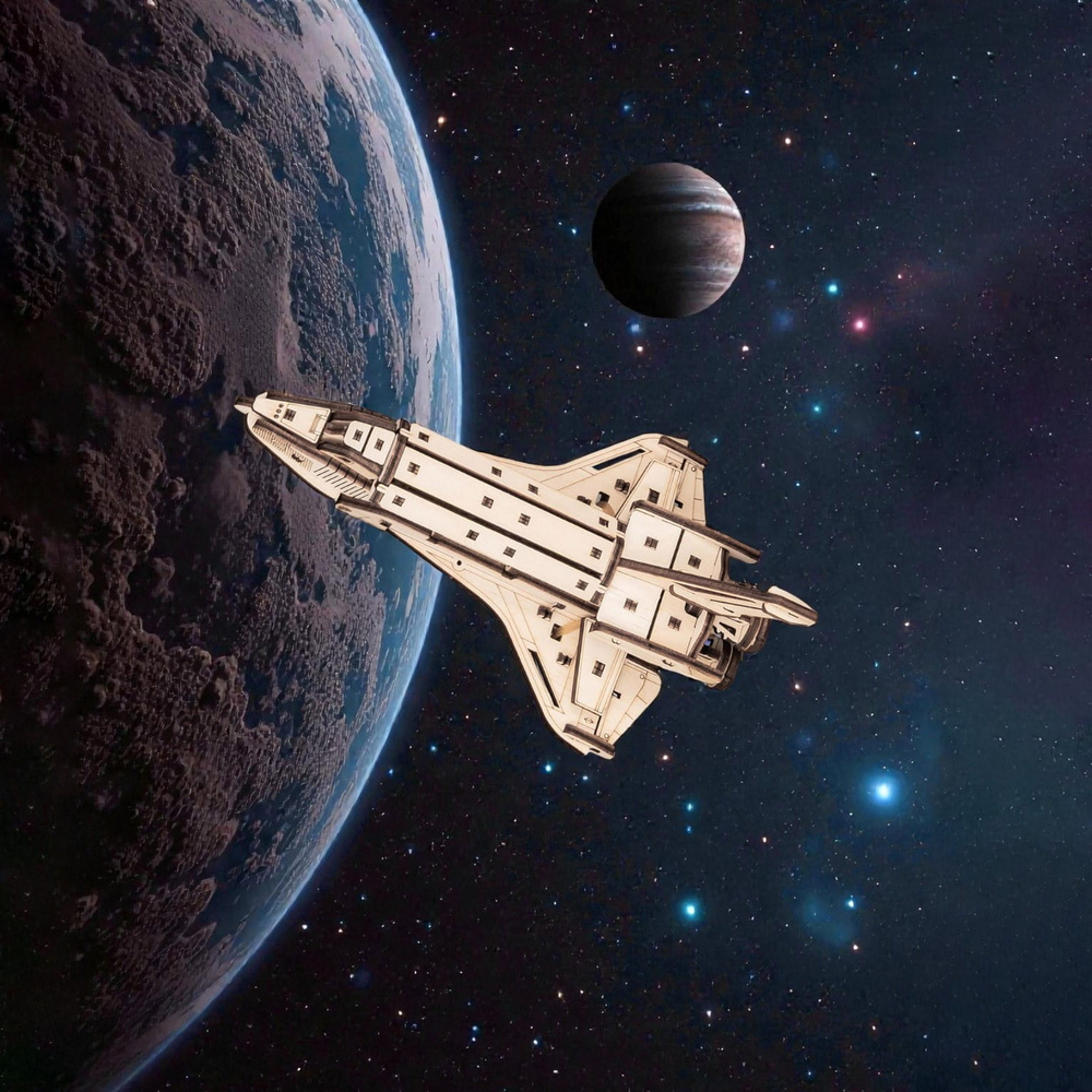 Деревянный конструктор Космический корабль Шаттл (EWA)