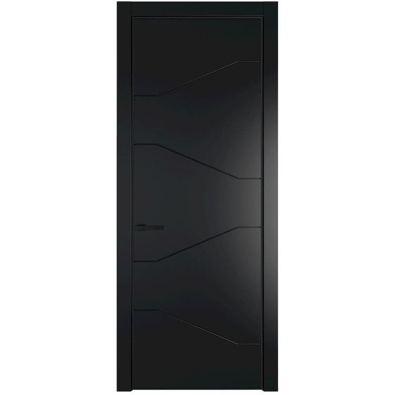 Фото межкомнатной двери эмаль Profil Doors 2PE блэк глухая кромка чёрная