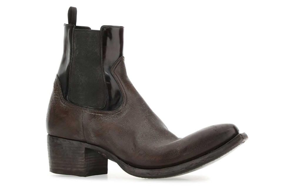 PRADA Wizard Fashion Short Chelsea Boots Men"s Brown