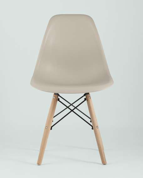 Стул Eames Style DSW бежевый (разборный каркас)