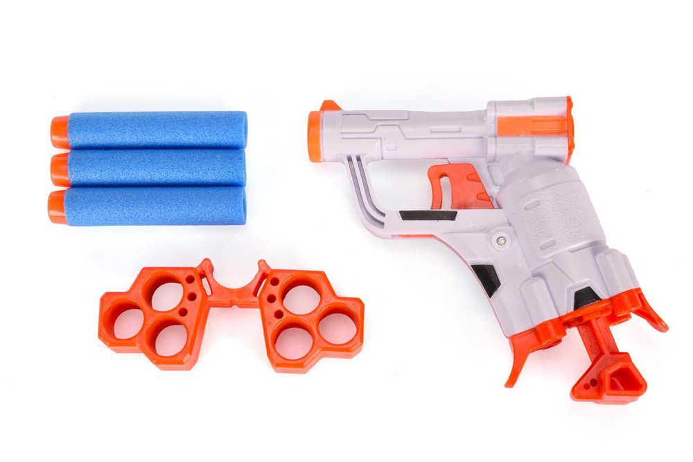 Пистолет с мягк.пулями 14см, блистер B3214