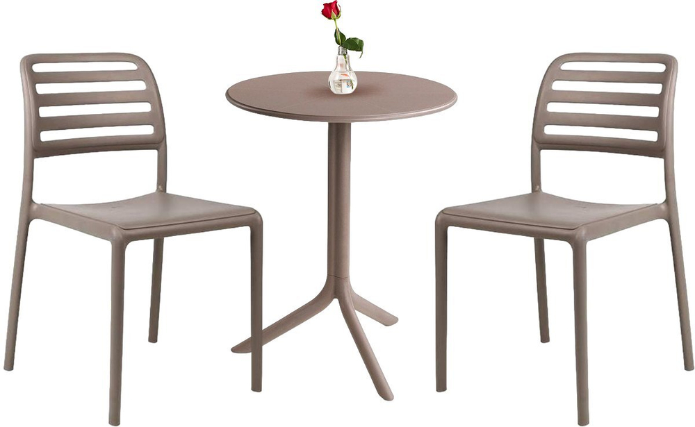 Комплект пластиковой мебели Nardi Spritz Costa Bistrot, тортора