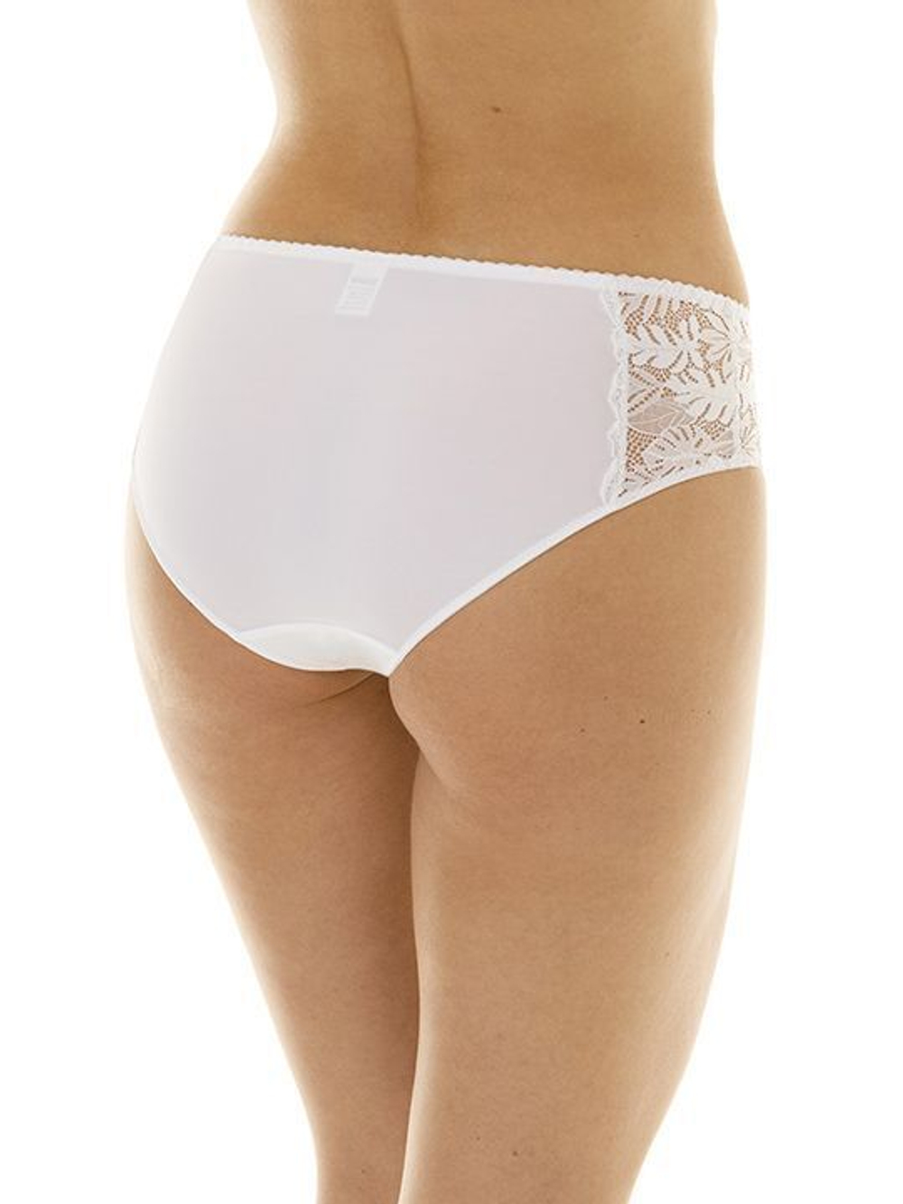 Трусы-слипы из микроволокна с кружевными вставками по бокам (Размер: 52) (Цвет: черный)