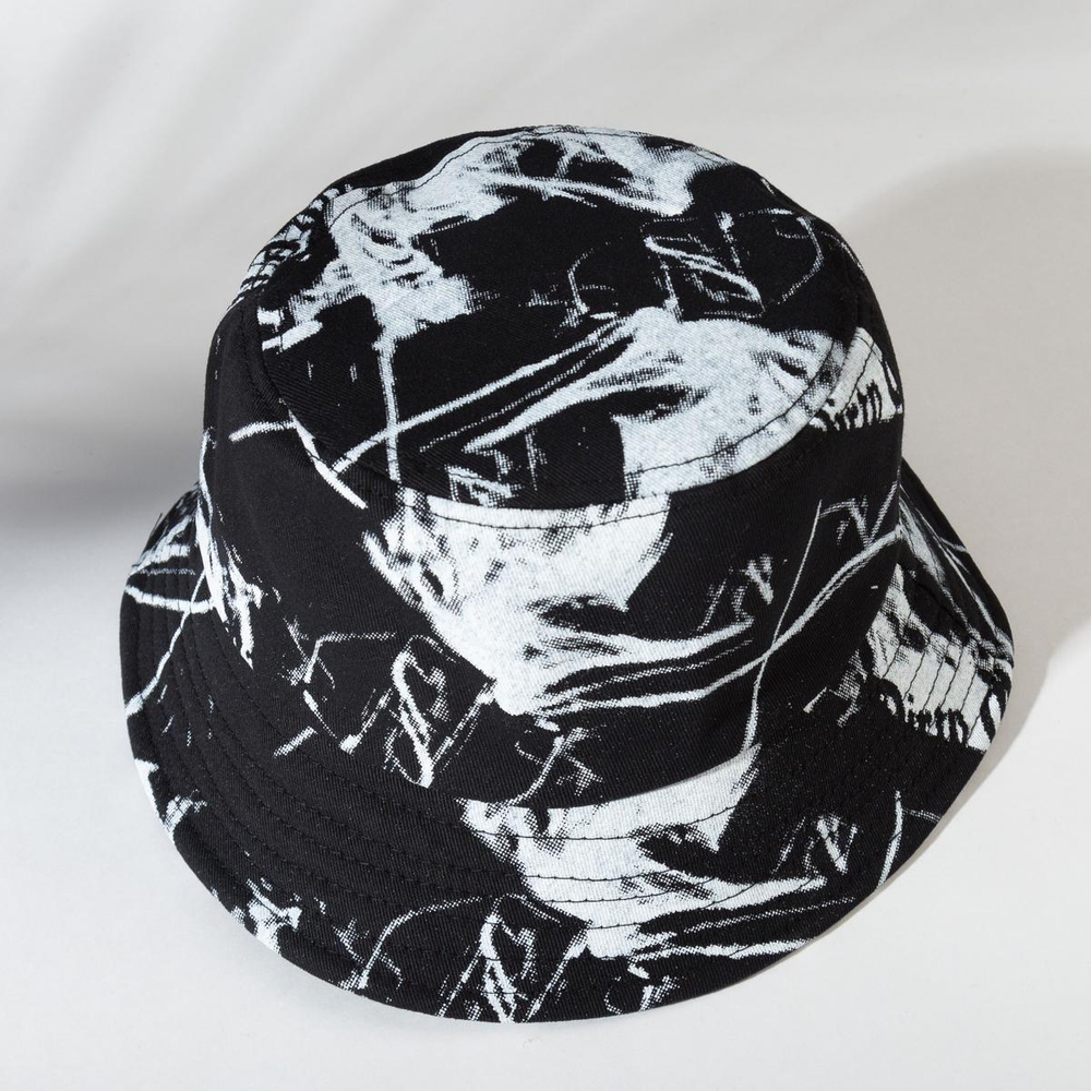 Панама детская "Тай-Дай", цв. чёрный/белый, р-р 54 (MINAKU)