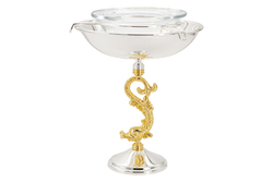 Икорница на ножке 19.5см Гамма золотистая