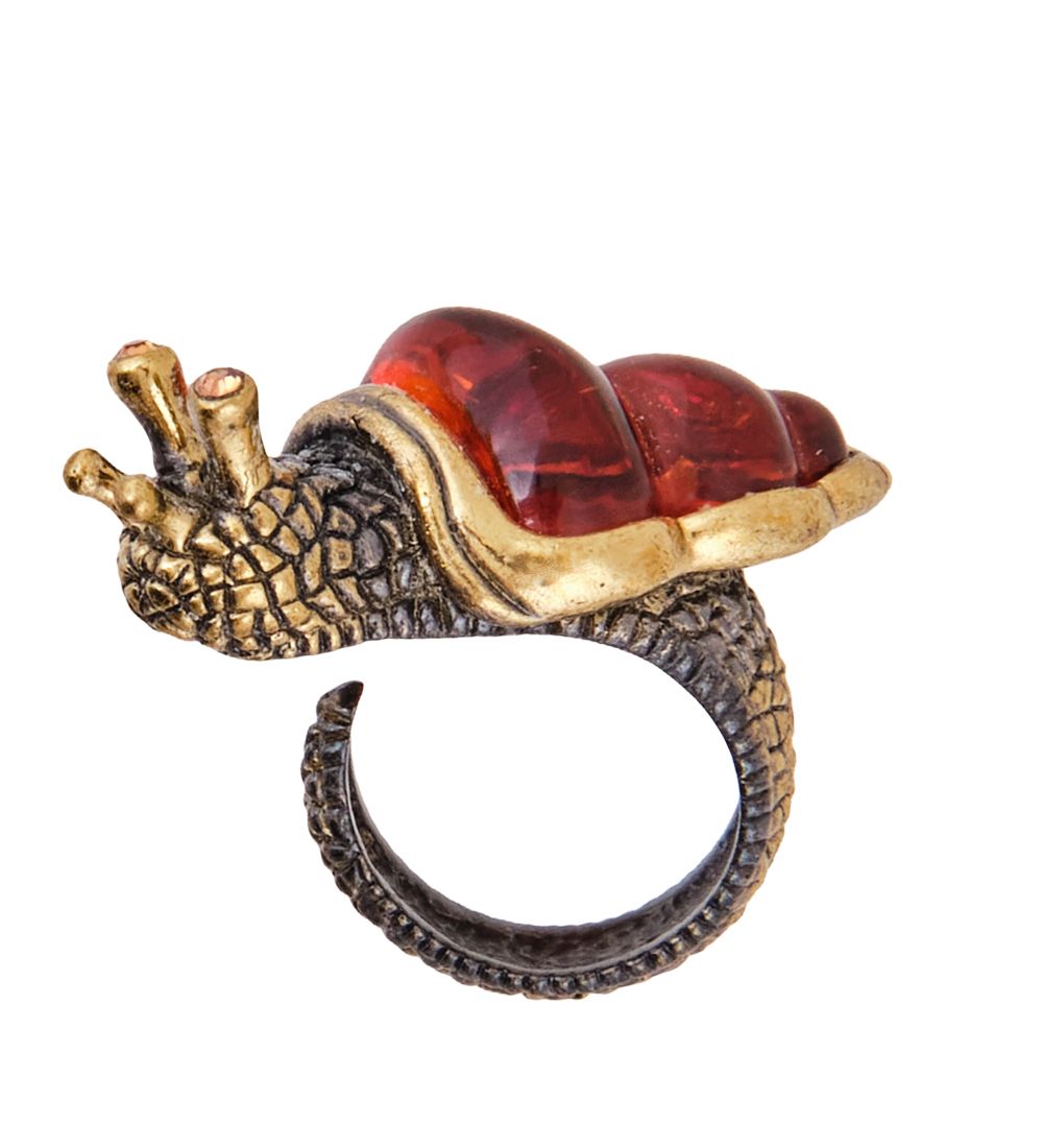 AM-3728 Кольцо «Улитка Моника» (латунь, янтарь)