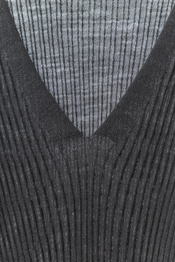 ZARA ТОП В РУБЧИК ИЗ 100% ШЕРСТИ, СЕРЫЙ