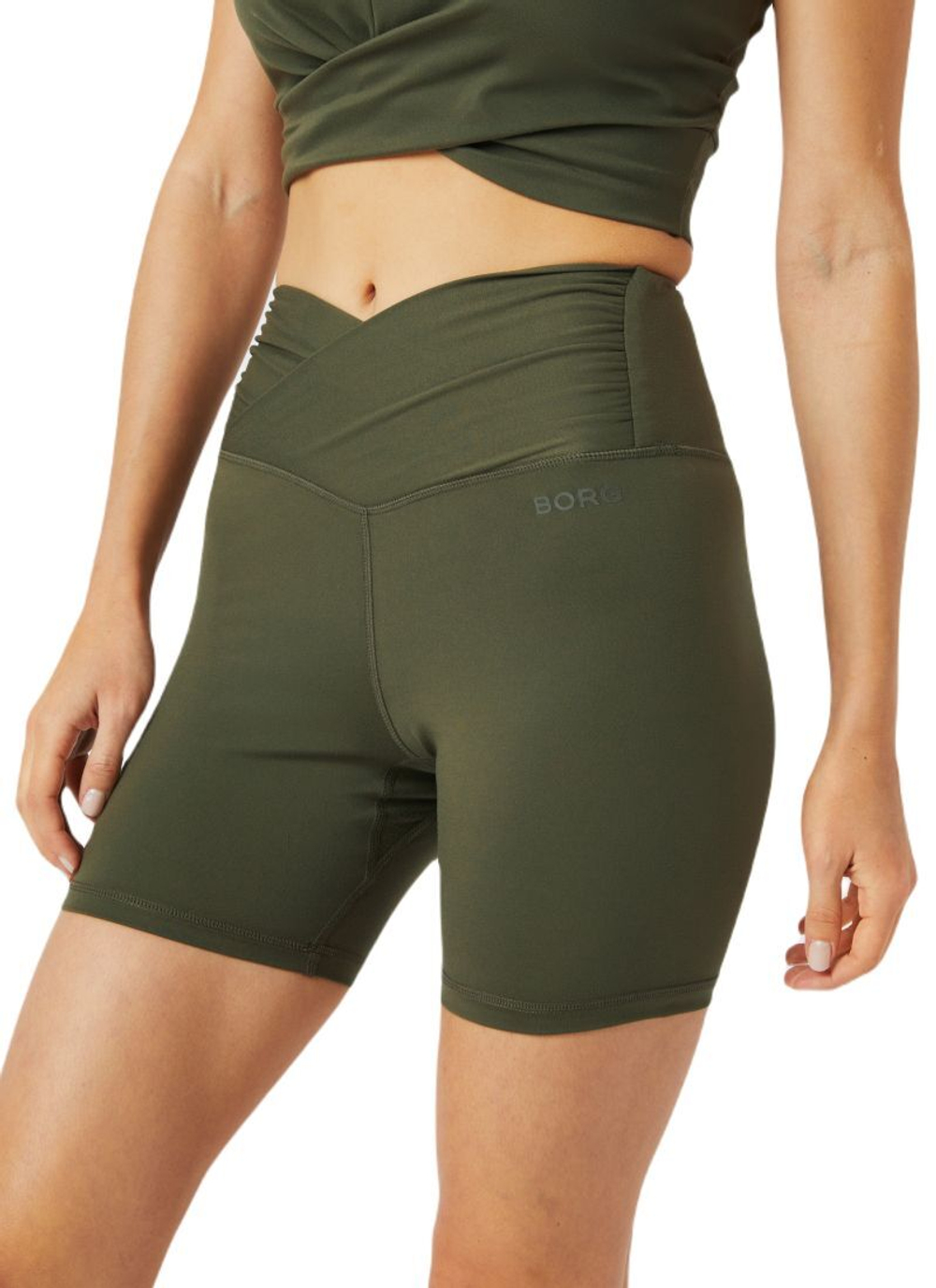 Женские теннисные шорты Bj_rn Borg Studio Cross Shorts - olive night