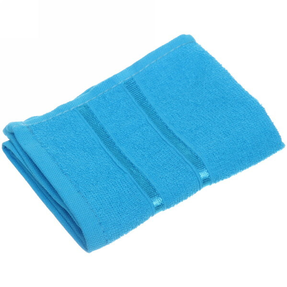 Полотенце махровое 30*30см «LUNA» цвет голубой 06000 плотность 360гр/м2