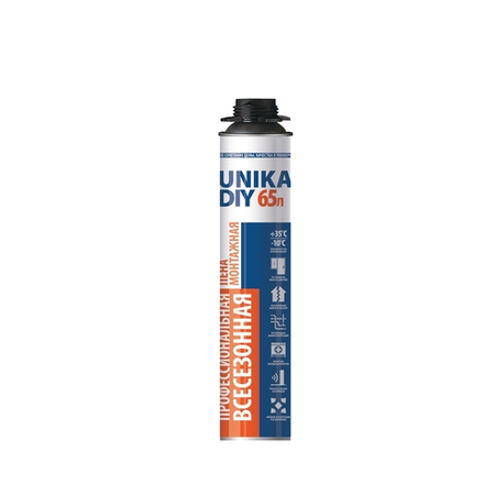 UNIKA Пена монтажная проф. DIY 65 всесезонная 850 гр (MARCON)