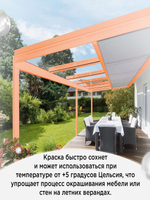 Краска для мебели, дерева и пластика матовая без запаха Гумвнутрянка палисандр 1 литр.