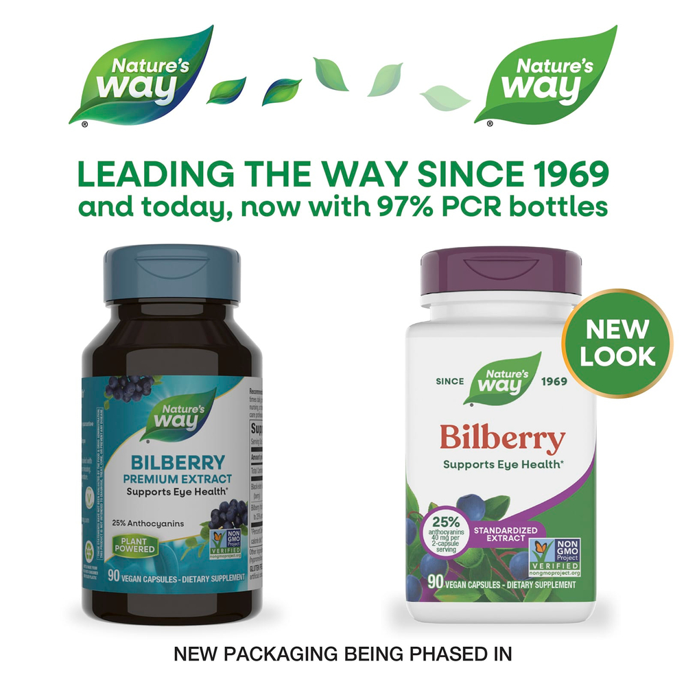 Nature's Way, черника, 90 веганских капсул