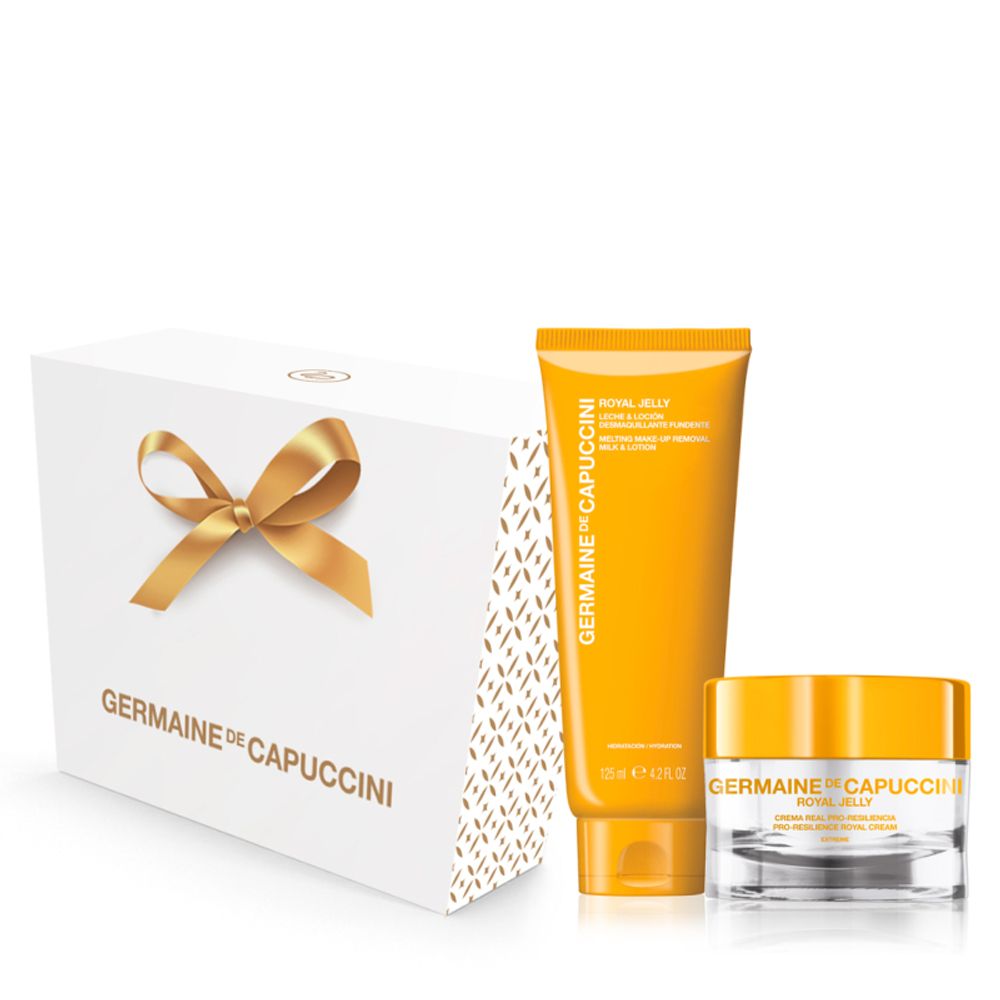 Germaine de Capuccini НАБОР Молочко-лосьон для демакияжа Royal Jelly Melting Makeup Removal Milk Lotion 125 ml, + Экстрим-крем омолаживающий для сухой кожи Royal Jelly Pro-Resilience Extreme 50ml.