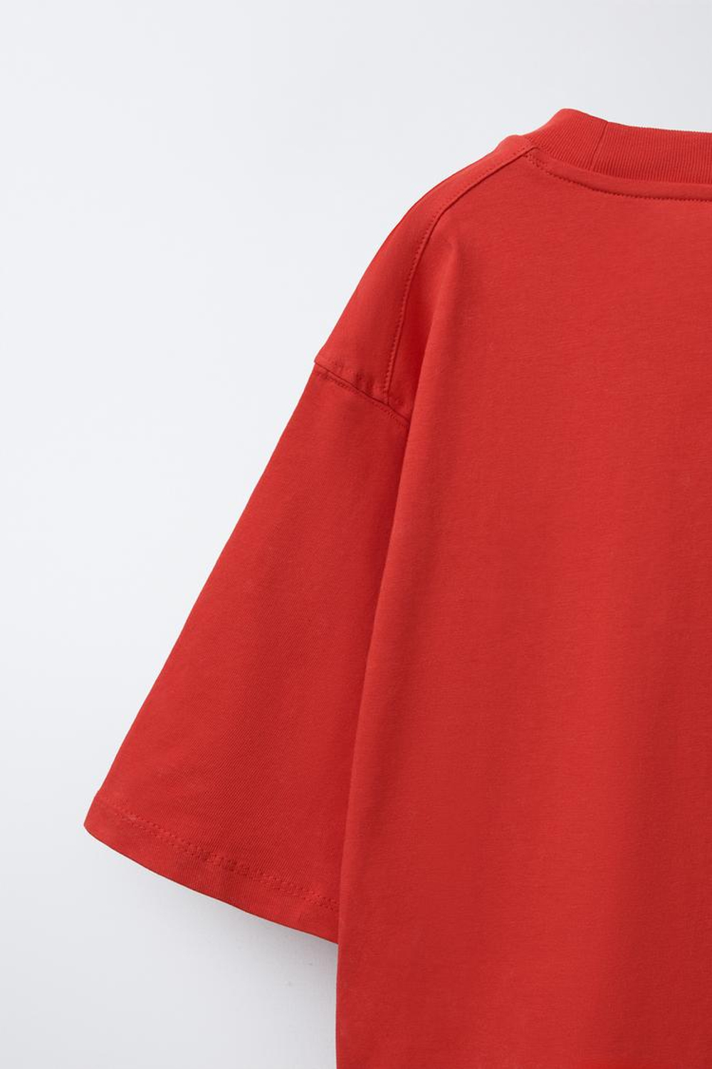 ZARA ФУТБОЛКА С НАДПИСЬЮ, КРАСНЫЙ